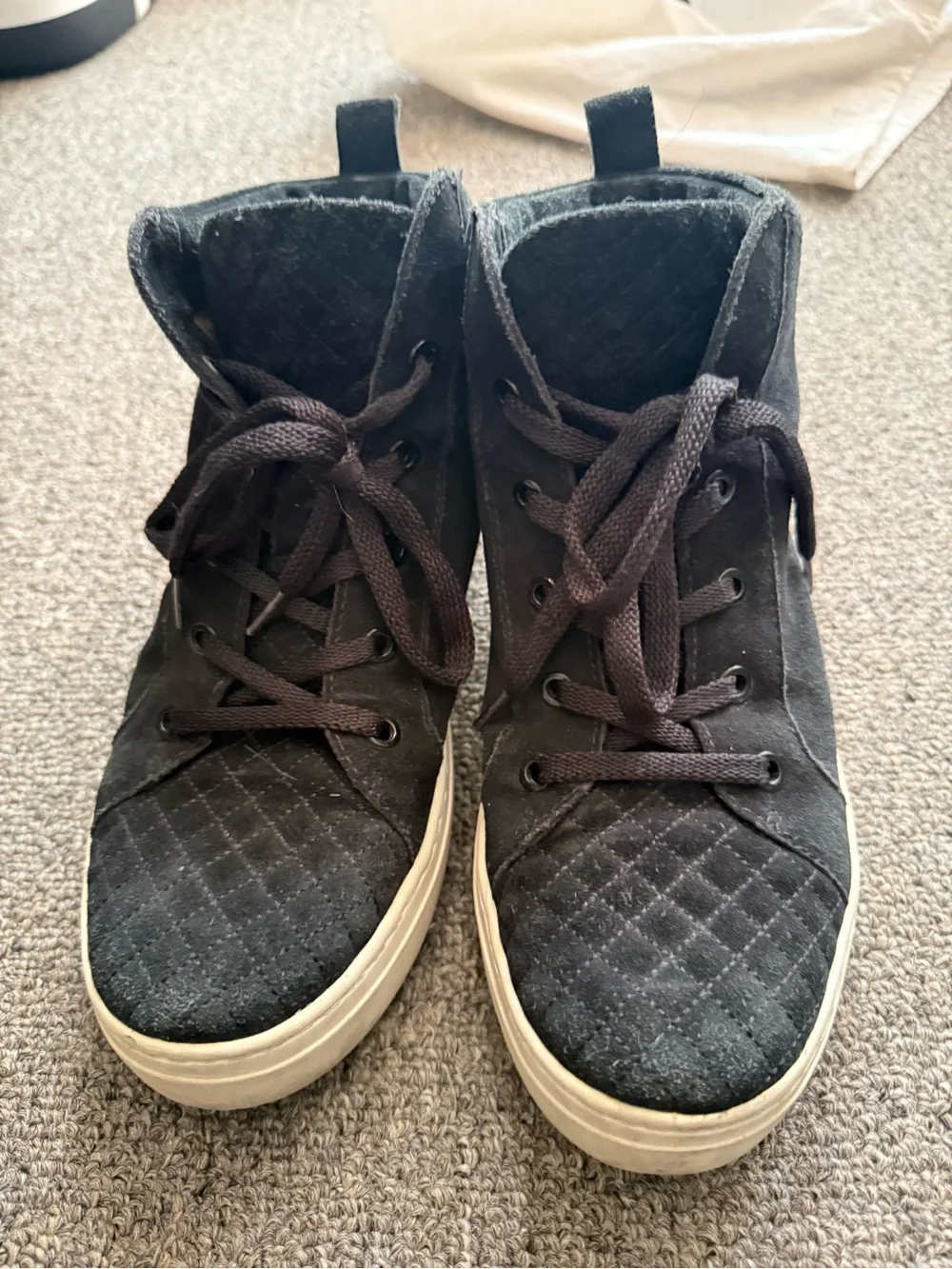 Naturalizer Black Quilted High-Top Sneakers